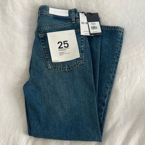 Re/done NWT 70s vintage stove pipe straight leg jeans 25